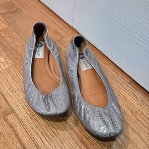 Lanvin Silver Flats